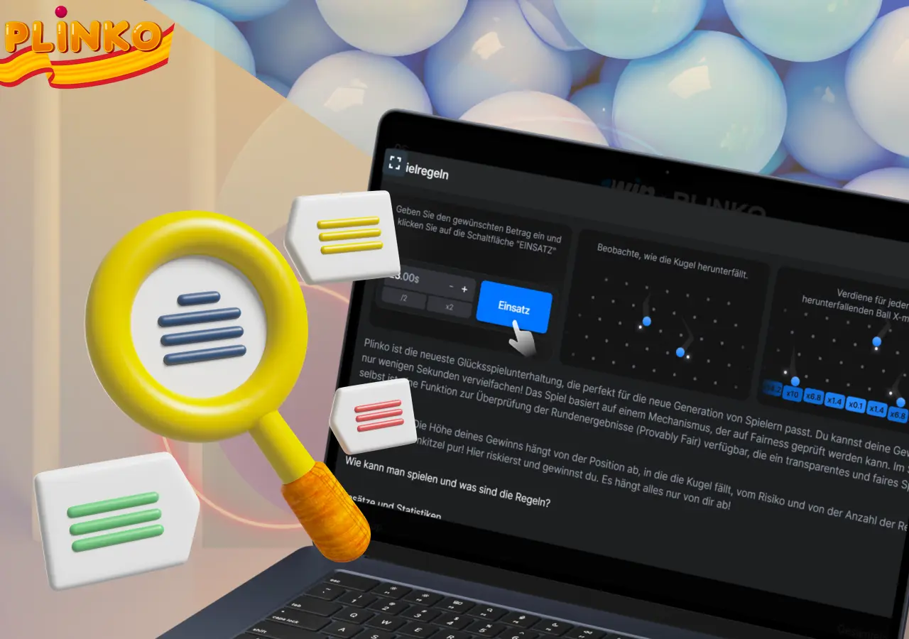 Las reglas de Plinko son simples: el jugador elige parámetros, lanza la bola y el resultado depende del casillero.